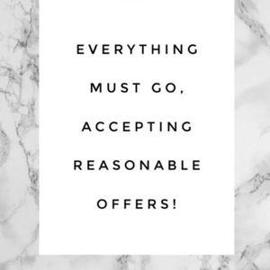 Everything must go...